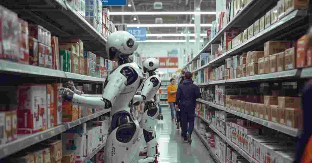 Retail Giants Deploy Robot Stockers to Cut Labor Costs by 30%