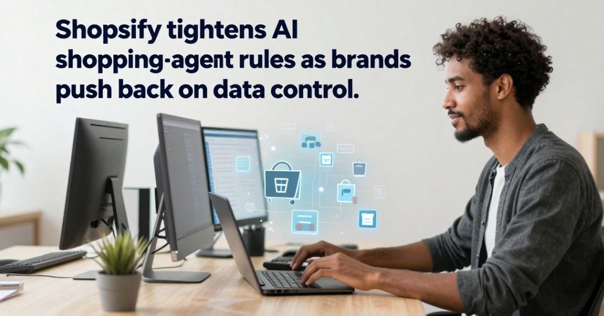 Shopify ai shopping agent rules brands data control